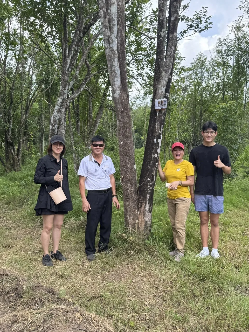 The Anh with the Vietnamese Agarwood Association team at the oud farm
